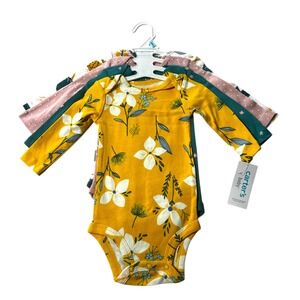 Carter's Baby Girls Long Sleeve Bodysuit 5 Pack Floral Animal Print 6 Months Zoo